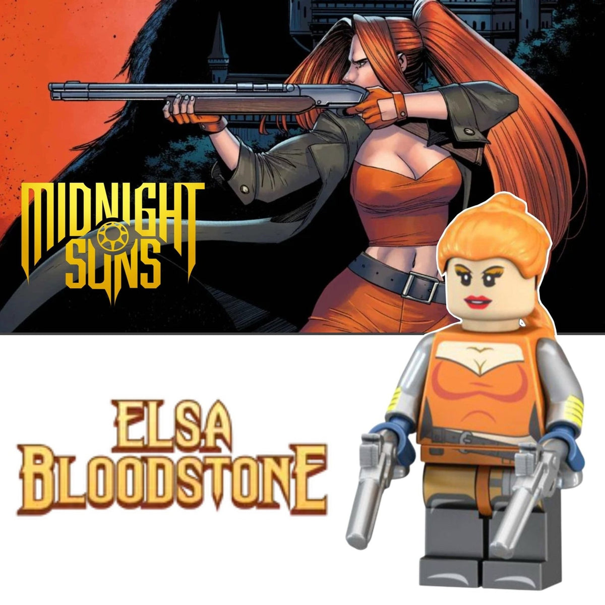 Elsa Bloodstone Minifigure - Midnight Sons - Custom Marvel Minifig