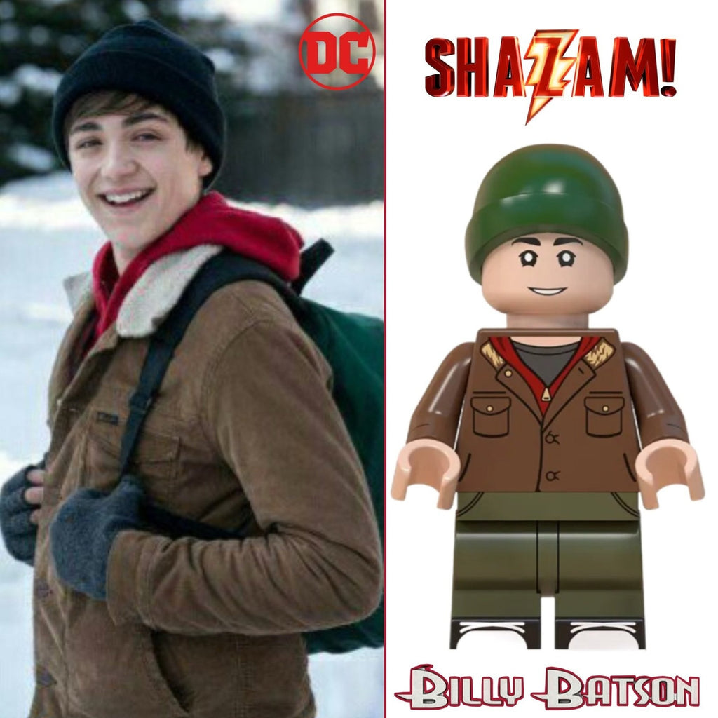Billy Batson Minifigure - Shazam - Custom Detective Collection Minifig