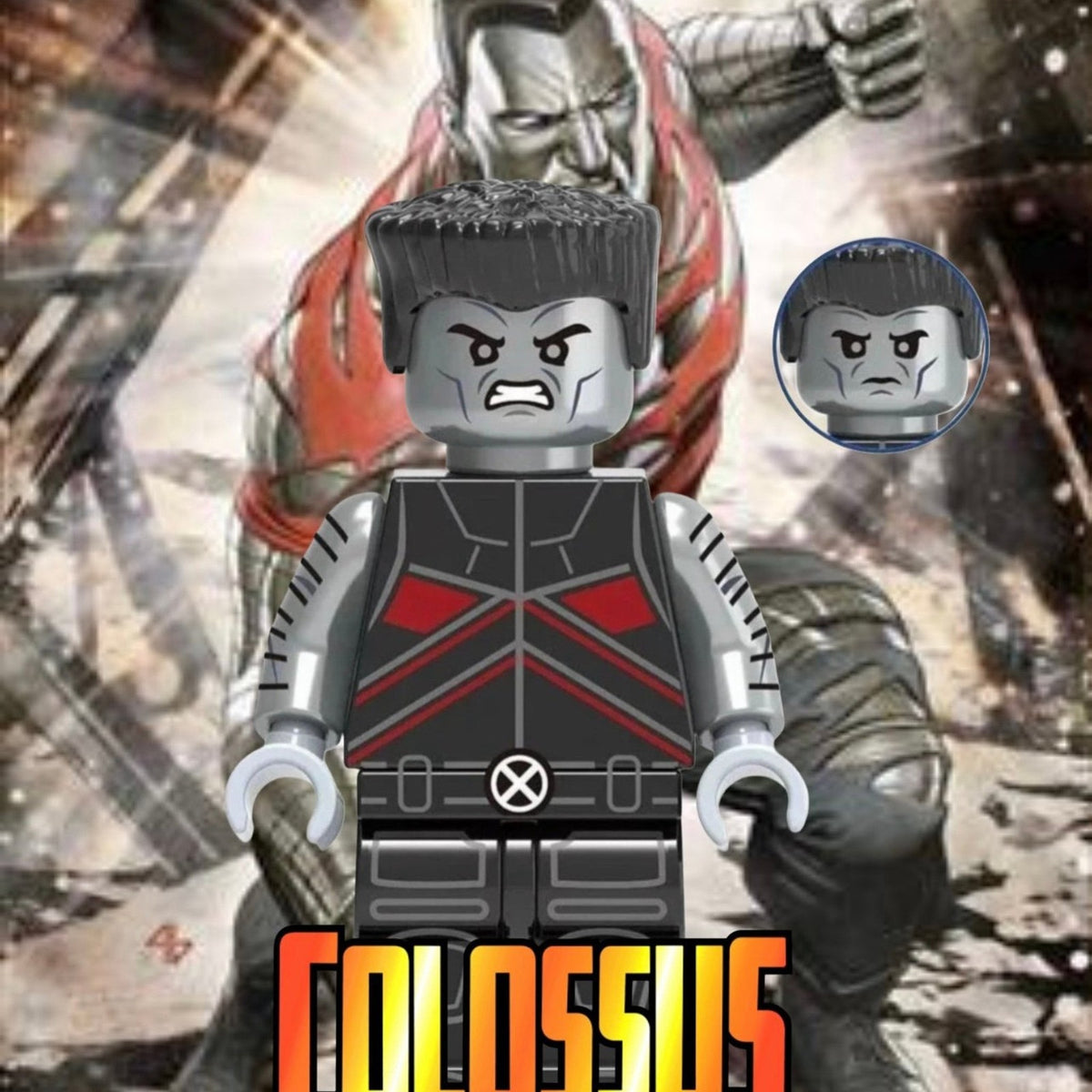 Colossus Minifigure - Piotr Nikolaievitch Rasputin - X-men Custom Minifig
