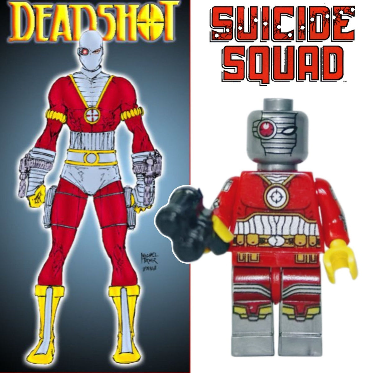 Classic Deadshot Minifigure - Suicide Squad | Floyd Lawton  - Custom Detective Collection Minifig