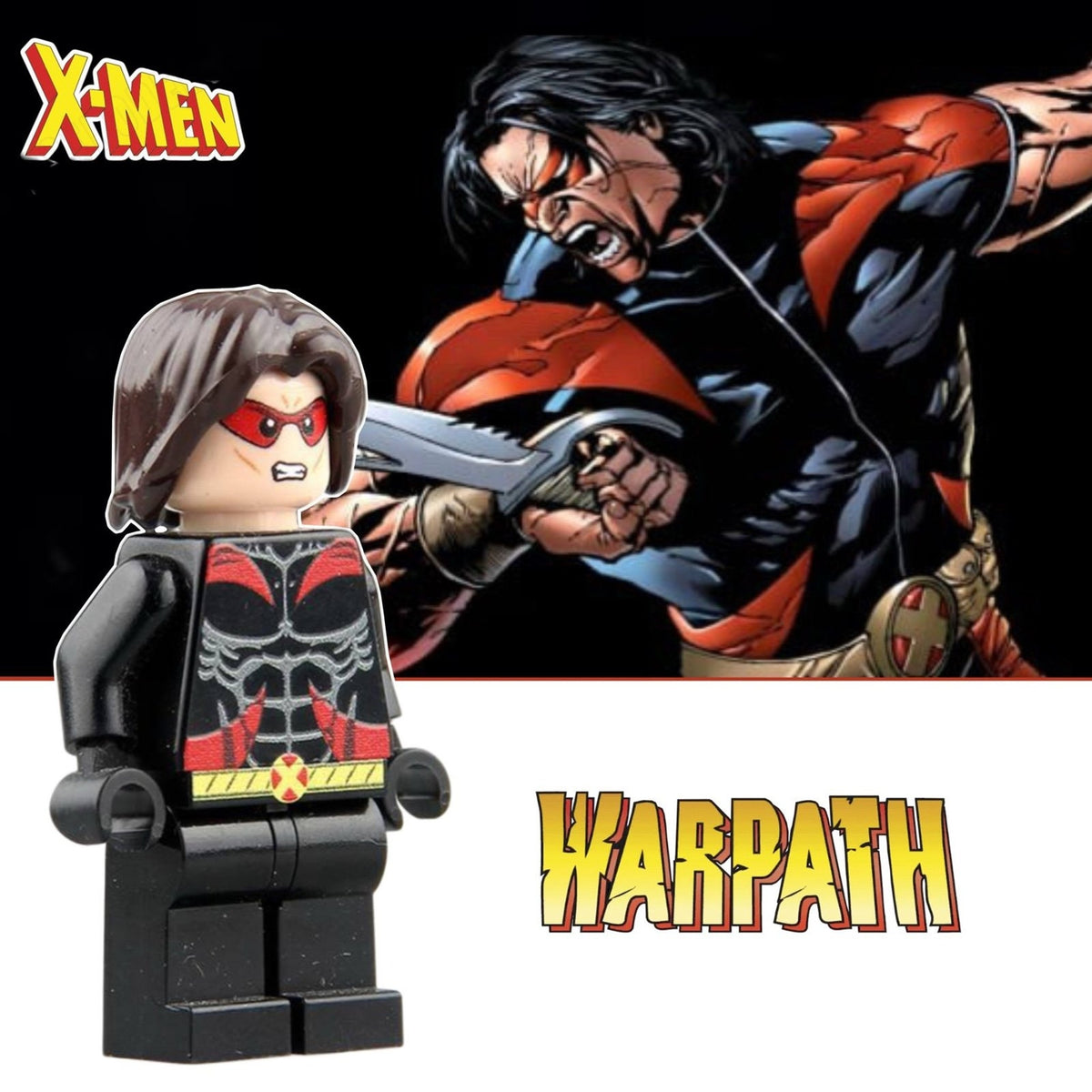 Warpath Minifigure - James Proudstar | X-men - Custom Marvel Minifig