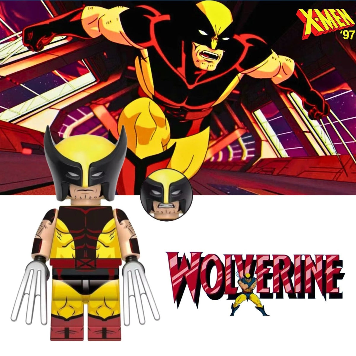 Wolverine Minifigure - X-men ‘97 | Logan | Weapon X - Custom Marvel Minifig