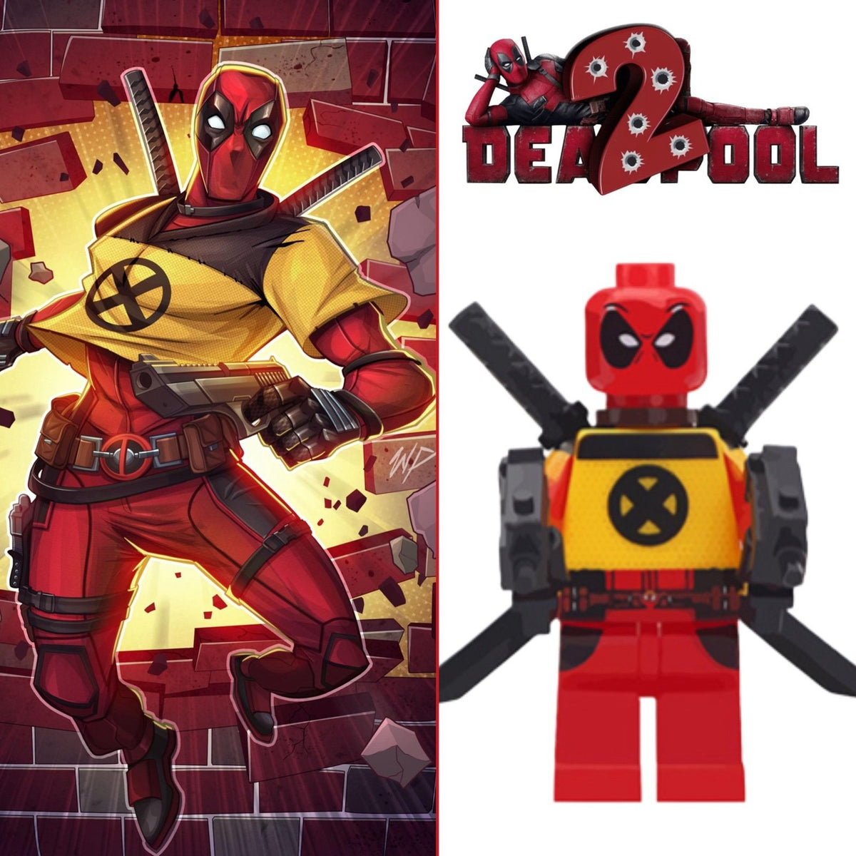 Deadpool Trainee Minifigure - X-men Trainee | Wade Wilson - Marvel Minifig