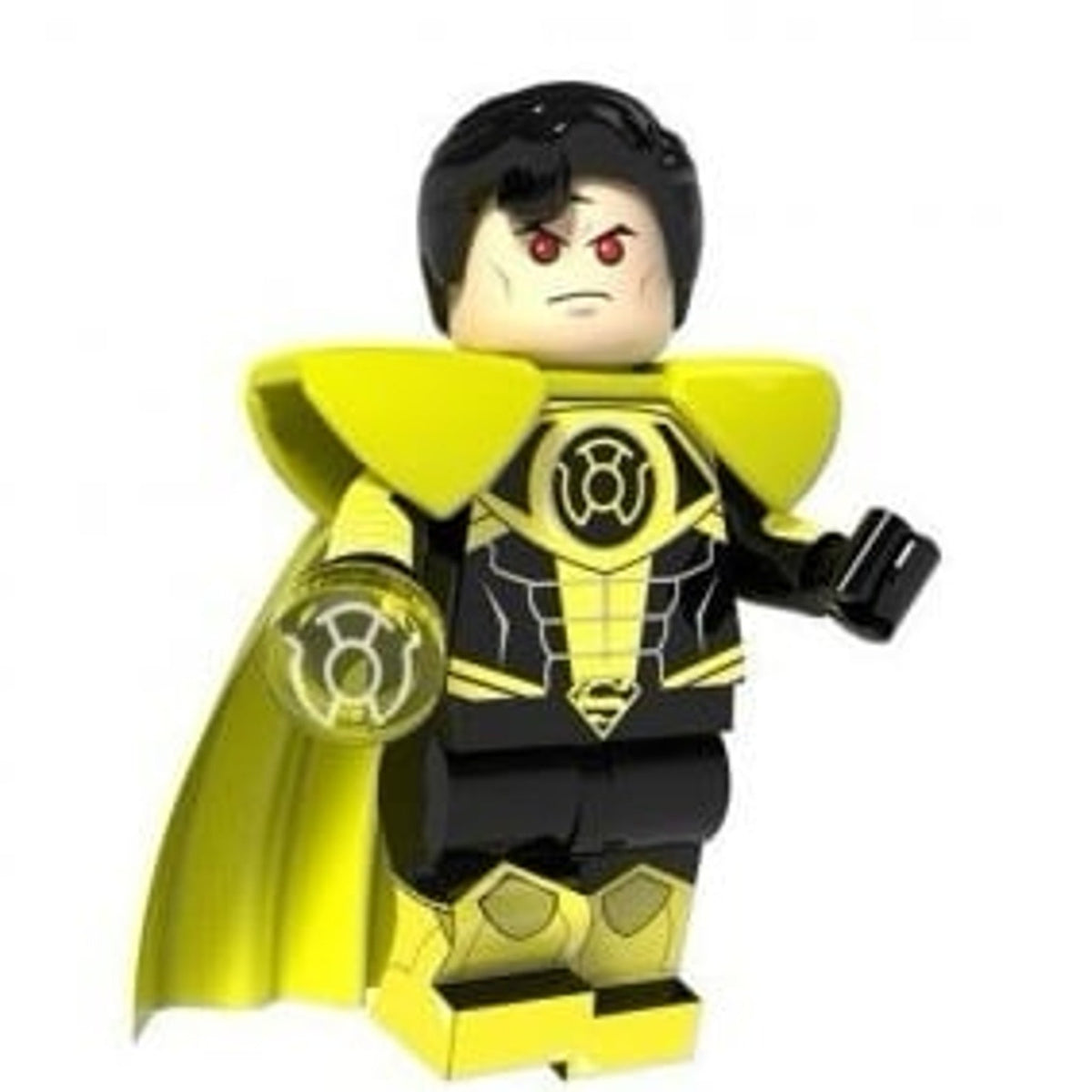 Yellow Lantern Superman Minifigure - Custom Detective Collection Minifig