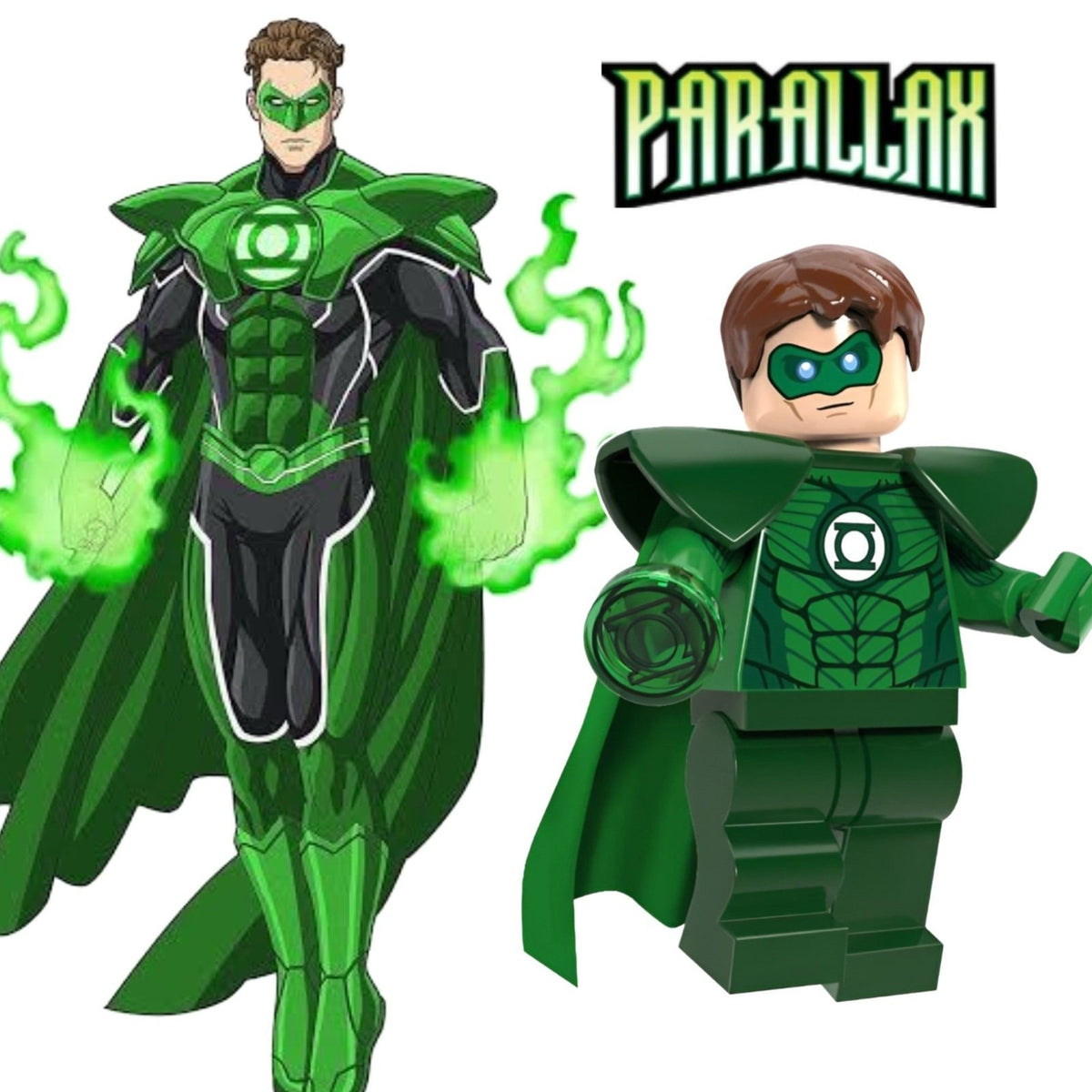 Green Lantern Parallax Minifigure - Hal Jordan | Lego Compatible | Custom Detective Collection