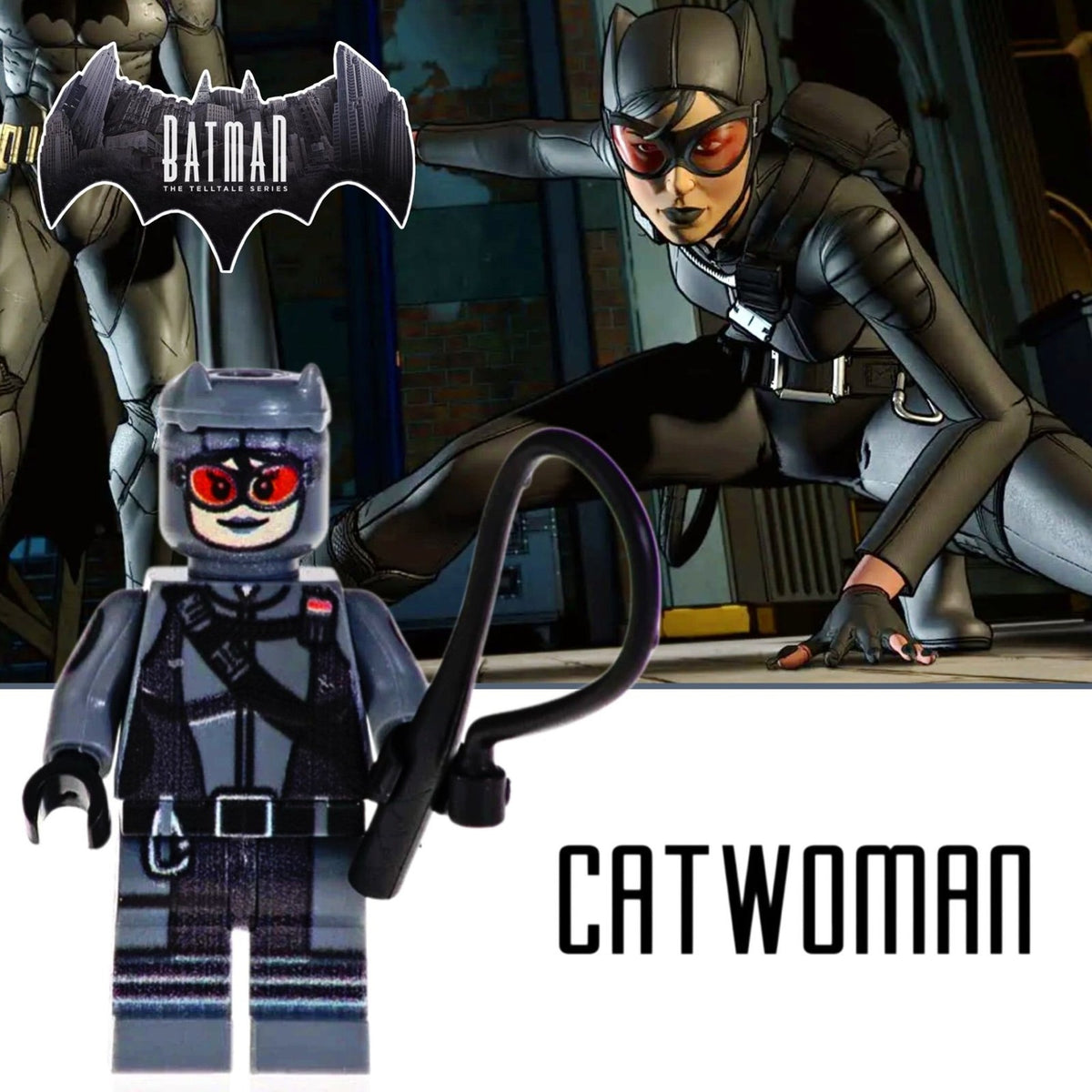 Catwoman Selena Kyle Minifigure - Batman | Telltale | Custom Detective Collection Minifig