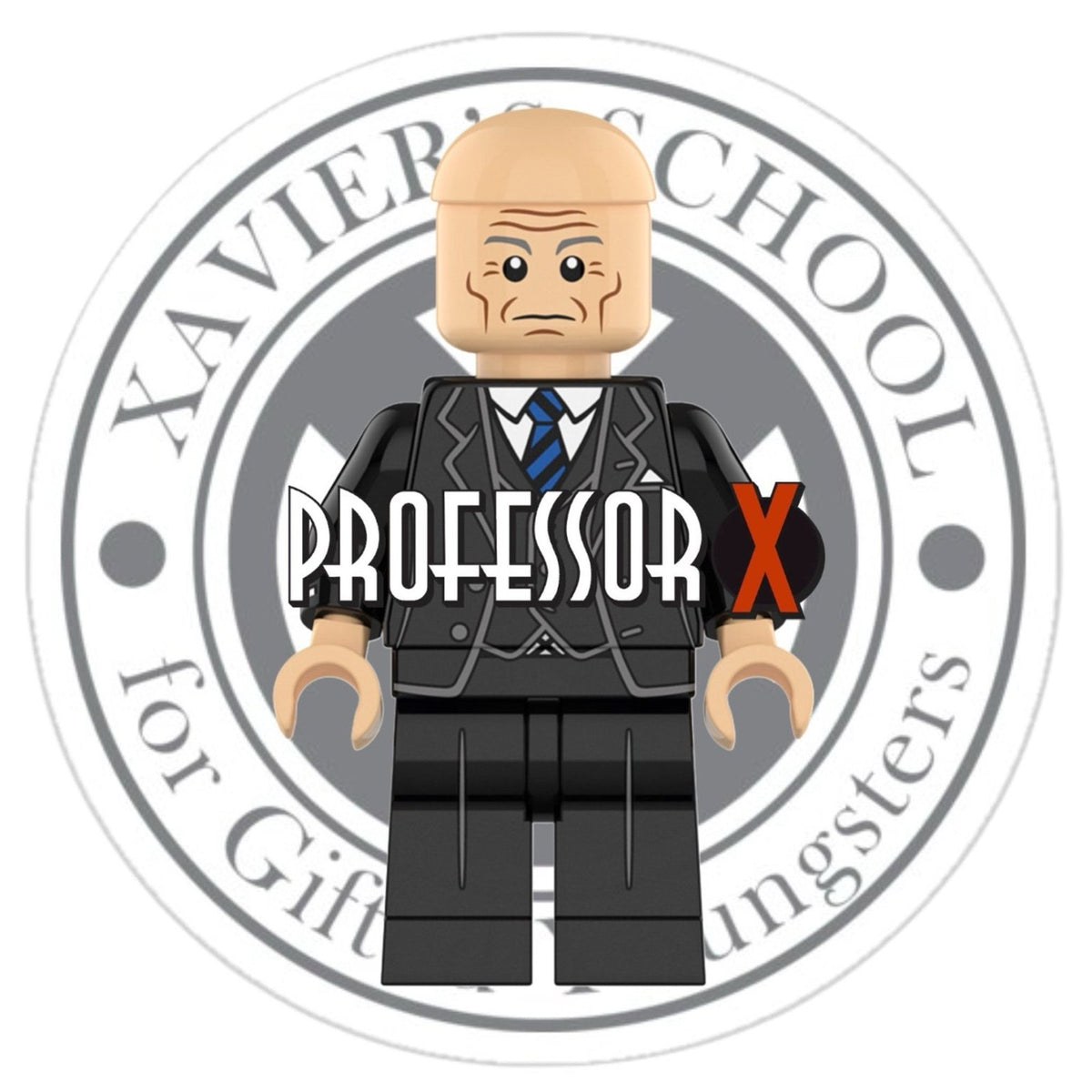 Professor X Minifigure - Charles Xavier - X-men - Custom Marvel Minifig
