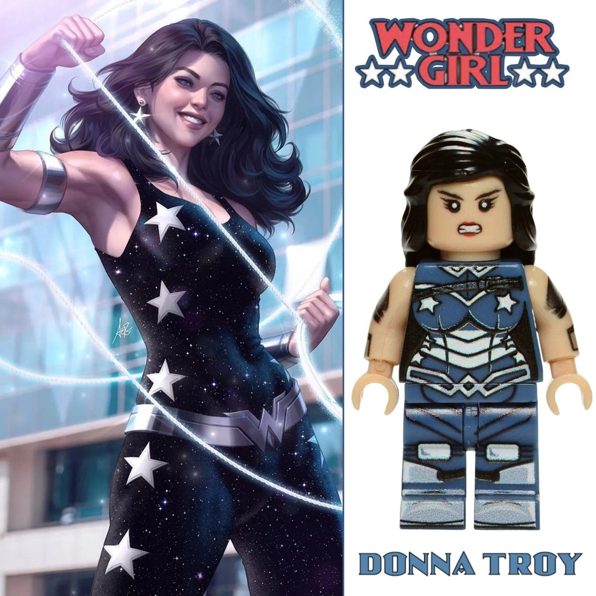 Wonder Girl Donna Troy Minifigure - Teen Titans | Darkstar | Troia - Detective Collection Minifig
