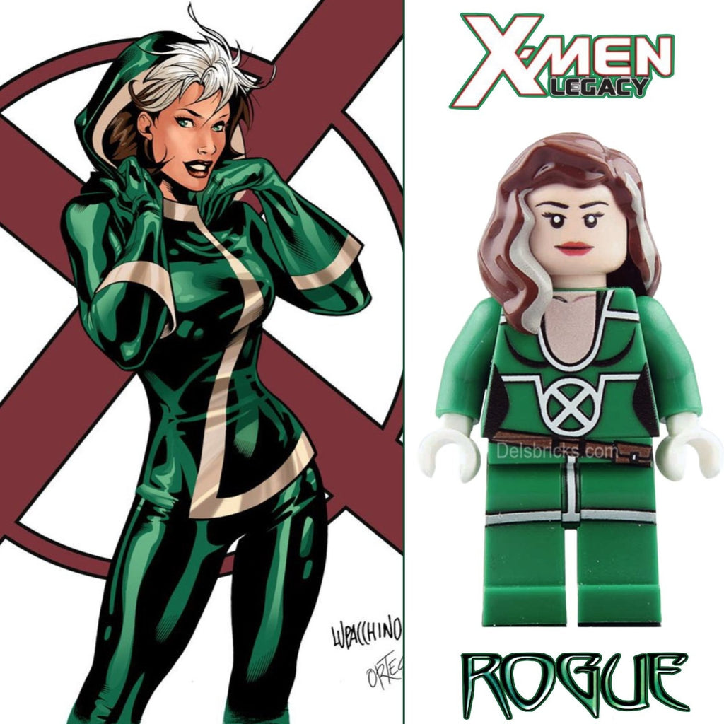 Rogue X-Men Legacy Minifigure - Anna Marie Variant | Custom Marvel Minifig