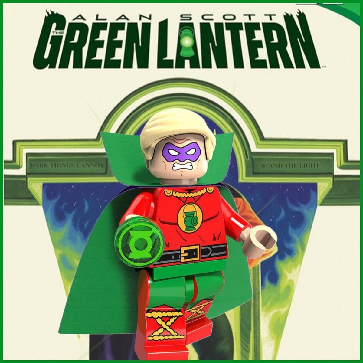 Green Lantern Alan Scott - Detective Collection Comics | Lego Compatible | Custom Minifig