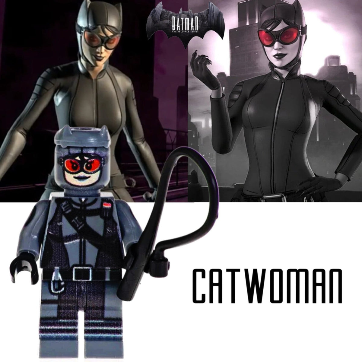 Catwoman Selena Kyle Minifigure - Batman | Telltale | Custom Detective Collection Minifig