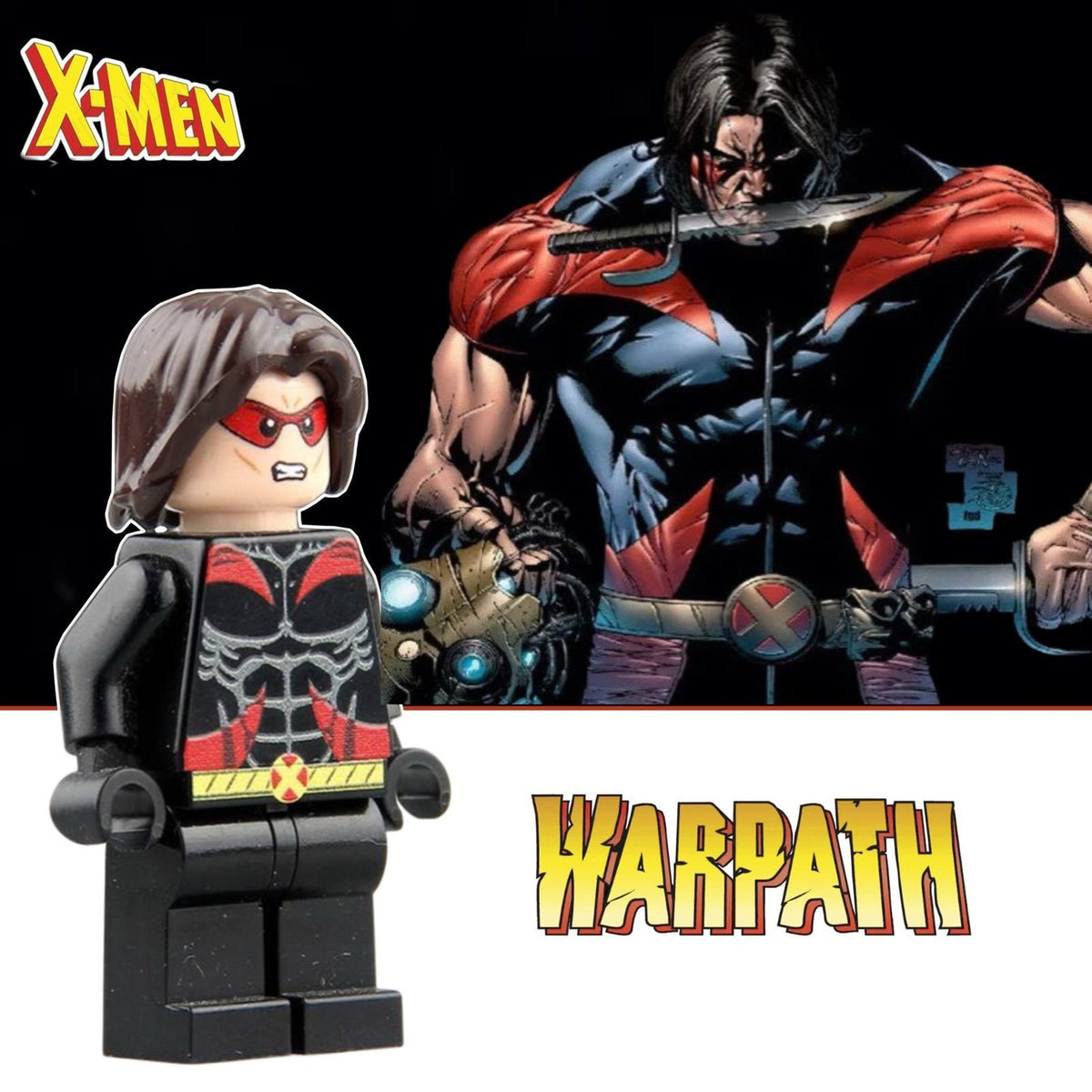 Warpath Minifigure - James Proudstar | X-men - Custom Marvel Minifig