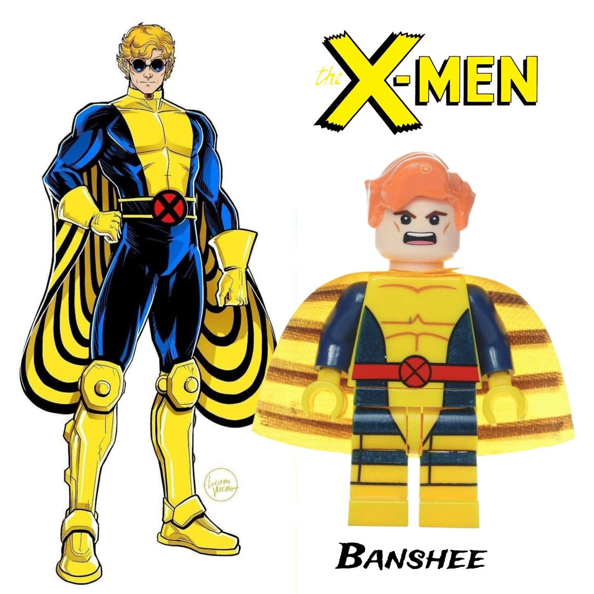 Banshee Minifigure - X-men First Class - Custom Marvel Minifig