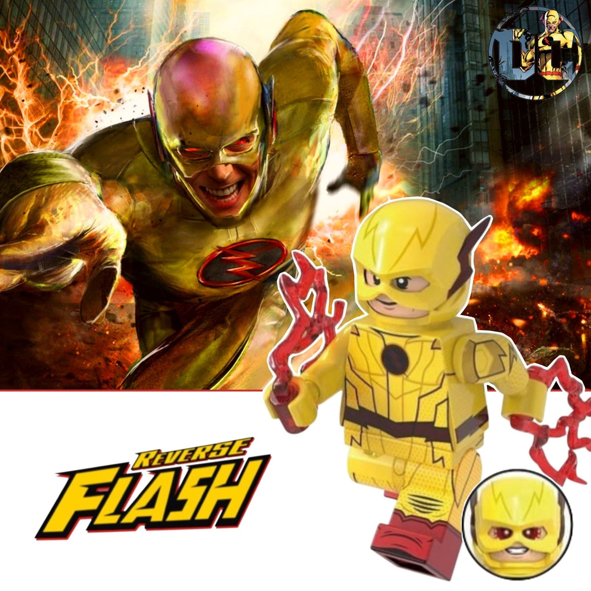 Reverse Flash Minifigure - Eobard Thawne | Professor Zoom - Custom Detective Collection Minifig