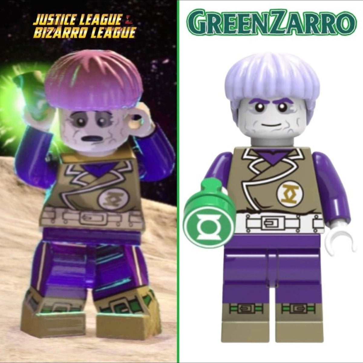 Greenzarro Lantern & Bizarra Wonder Woman Minifigures 2 Pack - Justice League