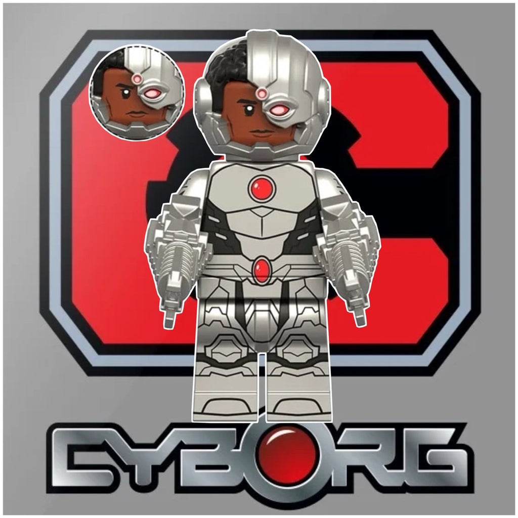 Cyborg Minifigure - Victor Stone | Justice League | Titans - Custom Detective Collection Minifig