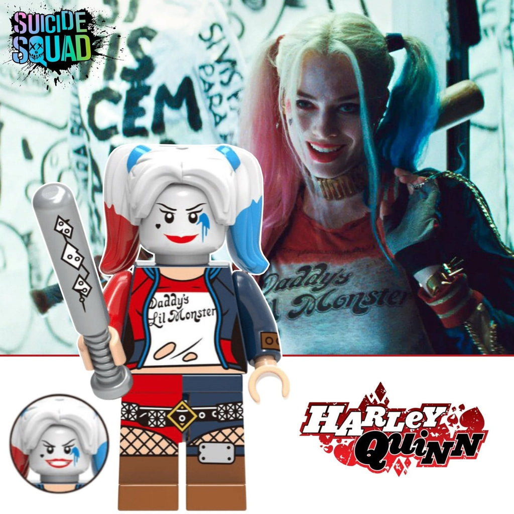 Harley Quinn Minifigure - Suicide Squad Daddy’s Lil Monster - Custom Detective Collection Minifig