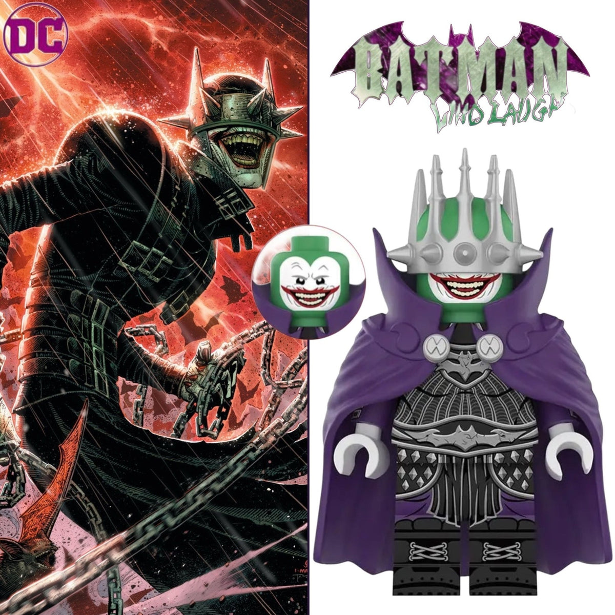 The Batman Who Laughs Minifigure - Earth-22 | Detective Collection Multiverse - Custom Minifig