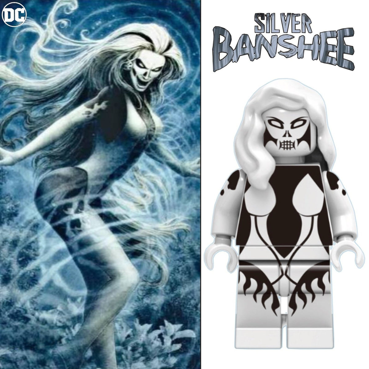 Silver Banshee Minifigure - Siobhan McDougal | Siobhan Smythe Custom Detective Collection Minifig