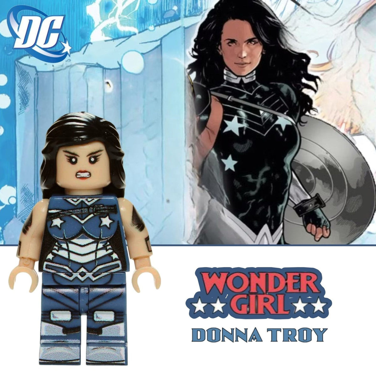 Wonder Girl Donna Troy Minifigure - Teen Titans | Darkstar | Troia - Detective Collection Minifig