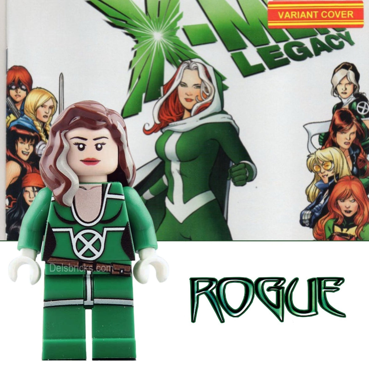 Rogue X-Men Legacy Minifigure - Anna Marie Variant | Custom Marvel Minifig