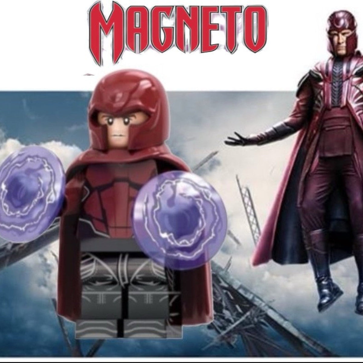 Magneto Minifigure - Erik Lehnsherr X-men Apocalypse - Custom Marvel Minifig