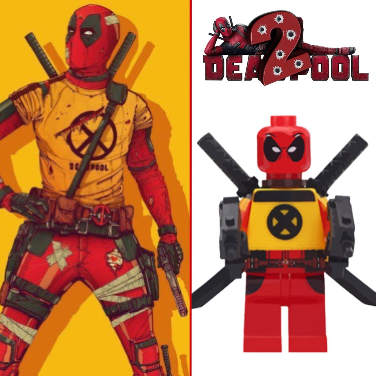 Deadpool Trainee Minifigure - X-men Trainee | Wade Wilson - Marvel Minifig