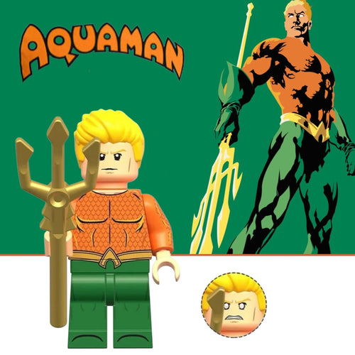 Aquaman Minifigure - Arthur Curry | Justice League | Detective Collection Comics | Custom Minifig