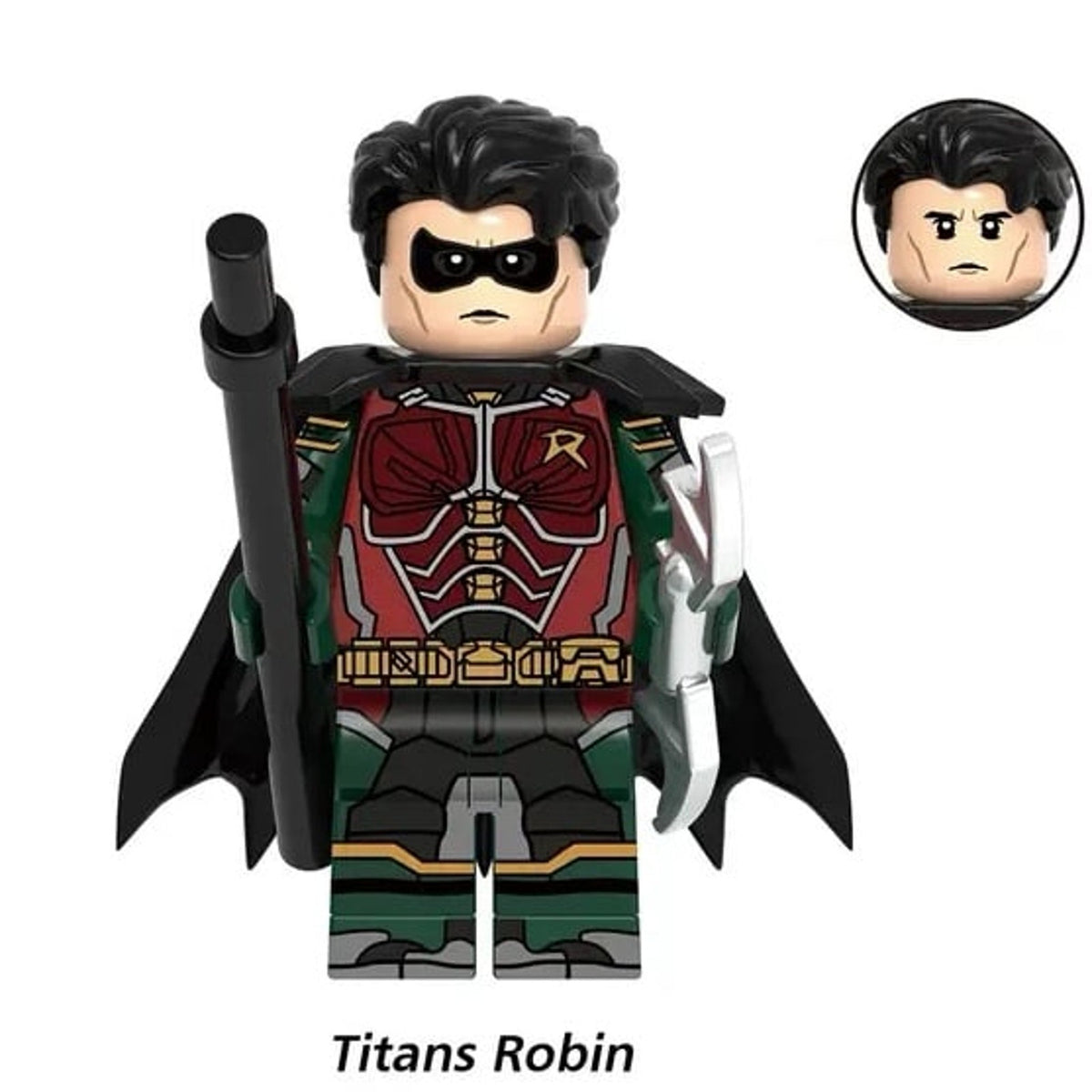 Titans Robin Minifigure - Dick Grayson | Teen Titans | Lego Compatible Custom Detective Collection