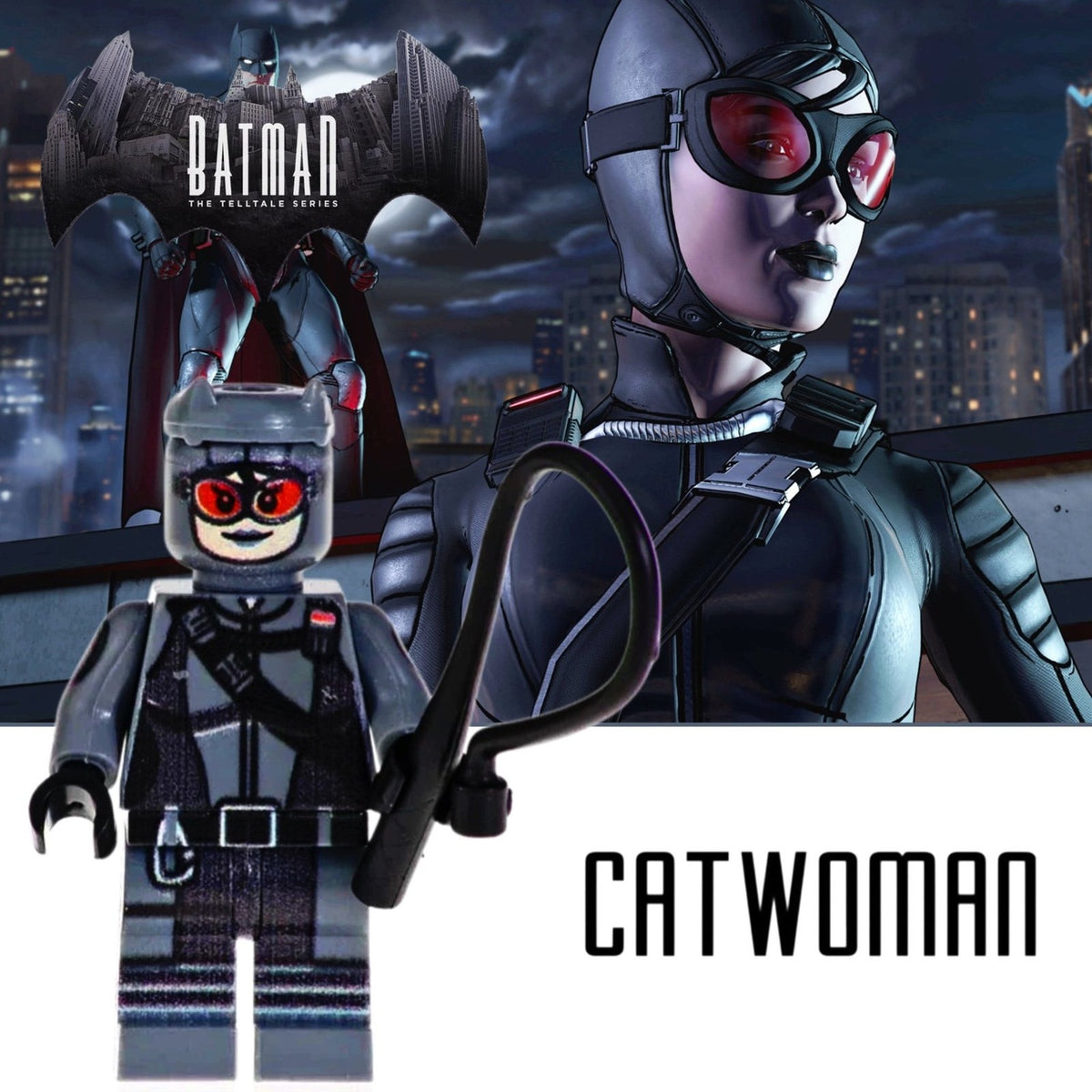 Catwoman Selena Kyle Minifigure - Batman | Telltale | Custom Detective Collection Minifig