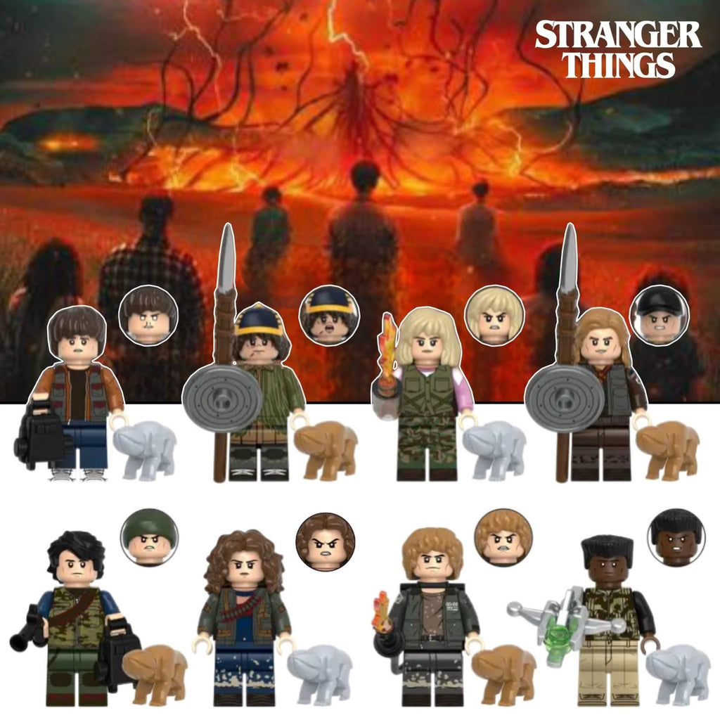 Hawkins Residents Minifigures BUNDLE - Season 5 | Netflix - 8 Custom Minifigs