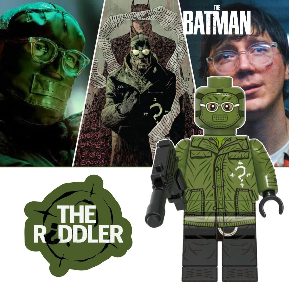 The Riddler Minifigure - The Batman | Edward Nashton - Custom Detective Collection Minifig