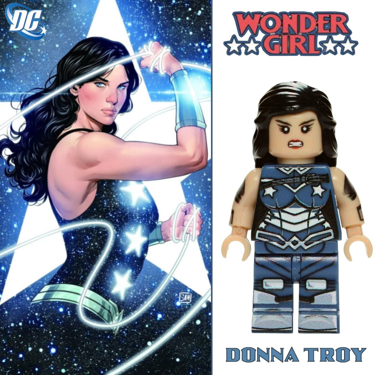 Wonder Girl Donna Troy Minifigure - Teen Titans | Darkstar | Troia - Detective Collection Minifig