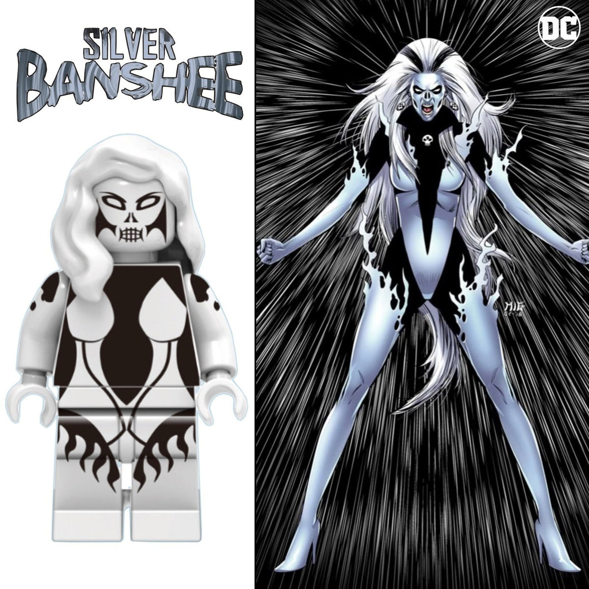 Silver Banshee Minifigure - Siobhan McDougal | Siobhan Smythe Custom Detective Collection Minifig