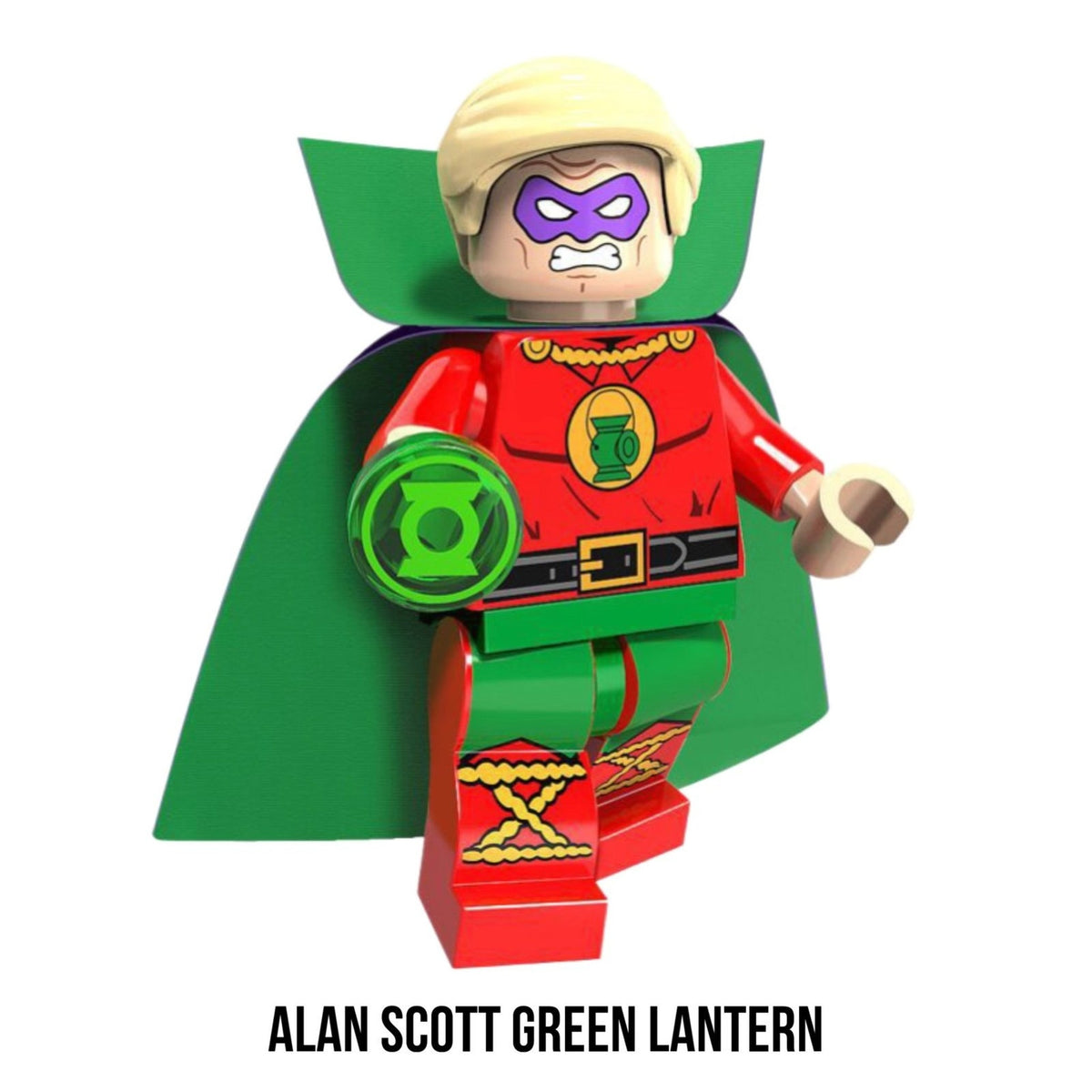 Green Lantern Alan Scott - Detective Collection Comics | Lego Compatible | Custom Minifig