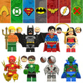 NEW - Justice League Minifigures BUNDLE - 8 Pack of Custom Detective Collection Superhero Minifigs