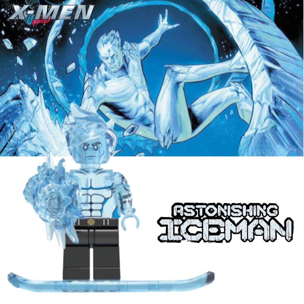 Iceman Minifigure - Bobby Drake | X-Men - Custom Marvel Minifig