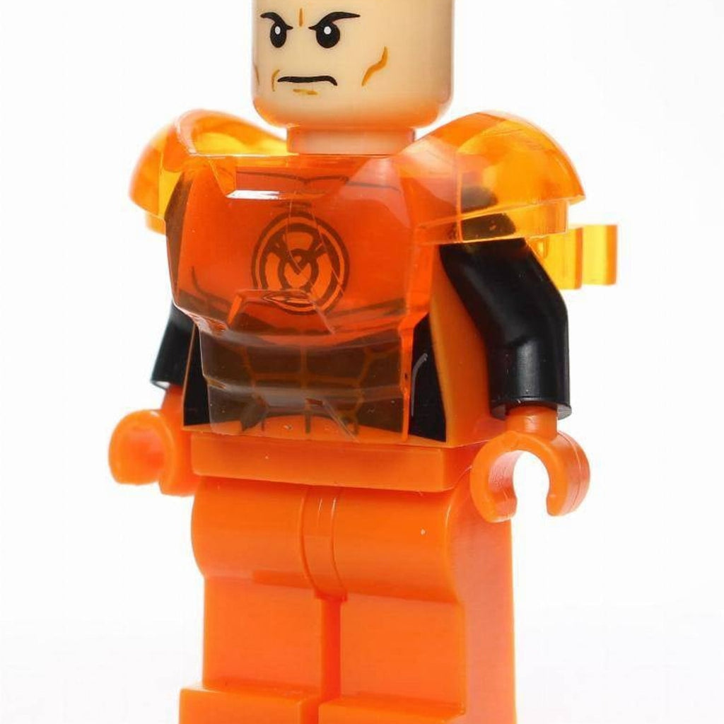 Orange Lantern Lex Luthor Minifigure - Lego Compatible - Custom Detective Collection Minifig